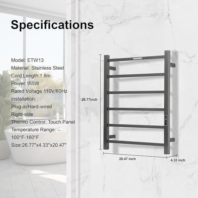 Electric Heated Towel Warmer - Image 2
