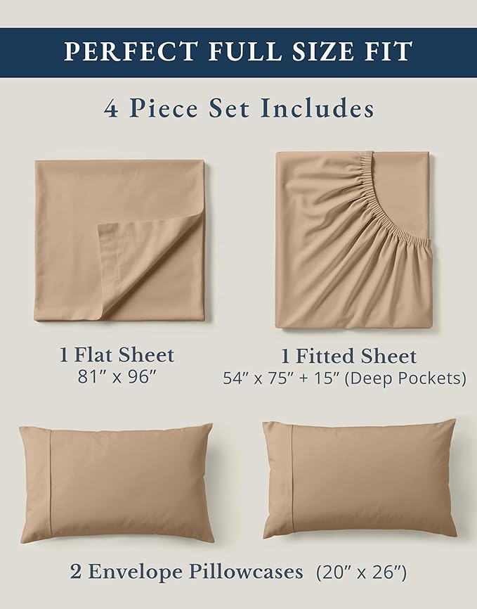 LANE LINEN 100% Organic Cotton Sheets Set, Pure Organic Cotton Long- Staple - Image 4