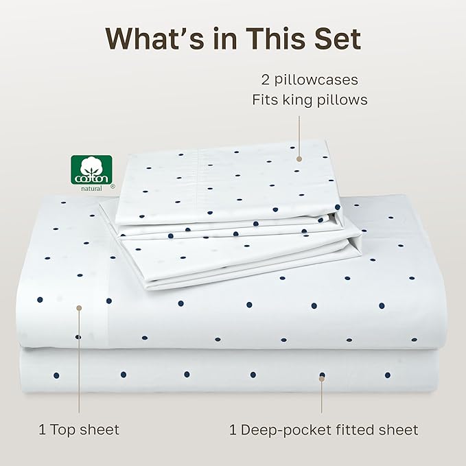 California Design Den Soft 100% Cotton Cal King Sheet Set, 400 TC Good - Image 4