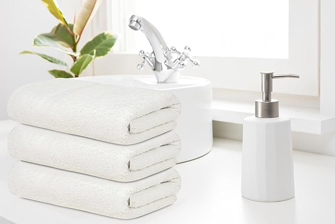 ZUPERIA White Bath Towels Bulk 24 Pack - Image 5