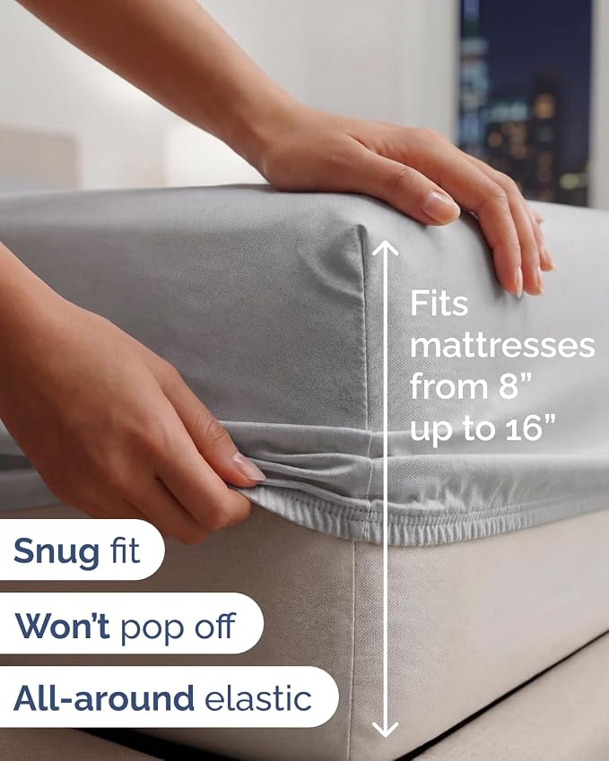 Lightweight 4 Piece Bed Sheet Set Full Size - Image 5