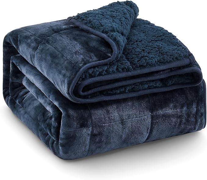 Super Fuzzy Soft Sherpa Fleece Weighted Blanket, 20 lbs Dual Sided Fluffy Heavy by EazfyPro