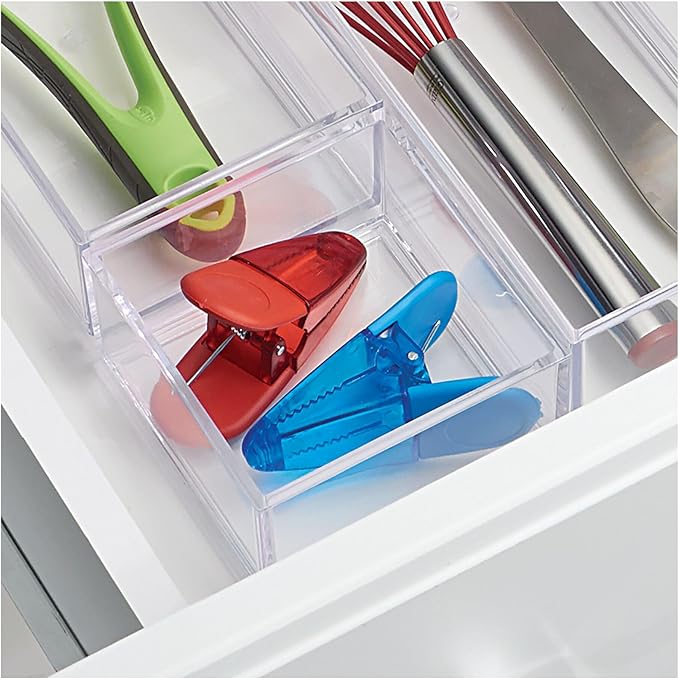 iDesign Clarity Plastic Drawer Organizer, Storage Container - Image 5