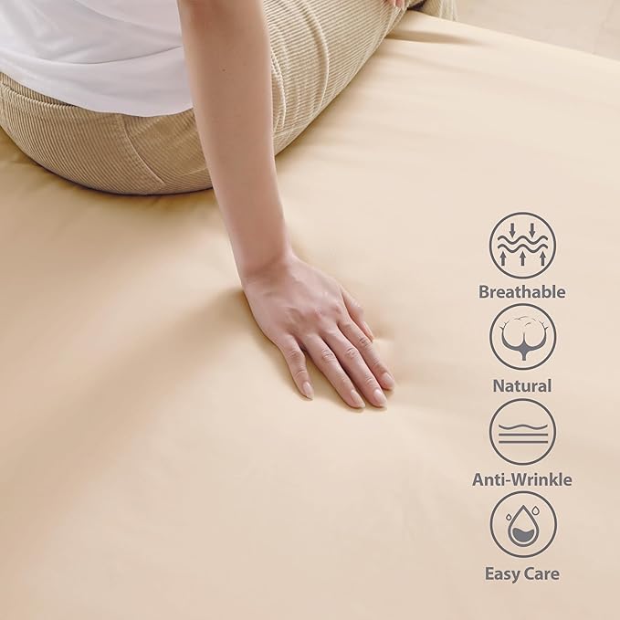 100% Egyptian Cotton Fitted Sheet Twin-XL/Split King Size, 600 Thread Count - Image 3