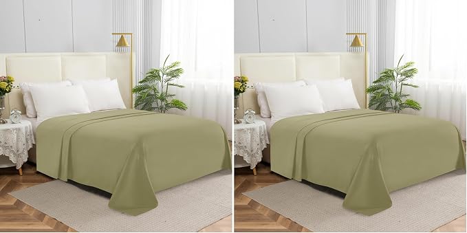 Elegant Comfort Premium Hotel Quality 1-Piece Flat Sheet, Luxury & Softest 1500 by ELEGANTCOMFORT