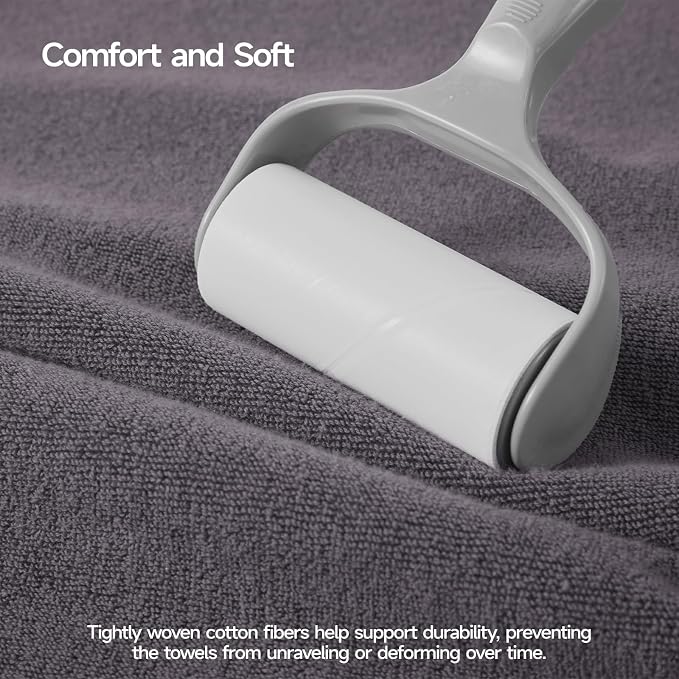 ecolook Bath Towels Set of 4, 100% Cotton, 27 x 55 Inches, Quick-Drying & - Image 5