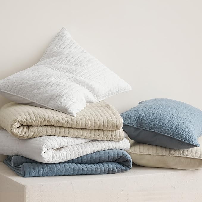 EVERGRACE x Kinsey Walsh Cross Stitch Pre-Washed Cotton Quilt Bedding Set King - Image 6