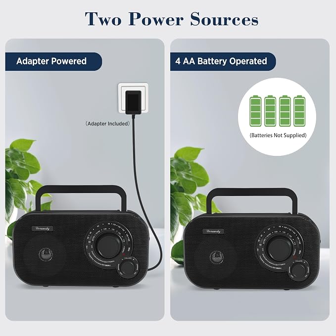 DreamSky AM FM Portable Radio Plug in Wall or Battery Operated - Image 4
