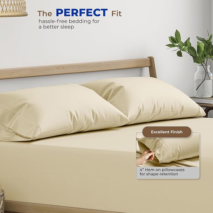 Thread Spread 100% Egyptian Cotton Pillow Cases Queen Size Set of 2 - Image 4