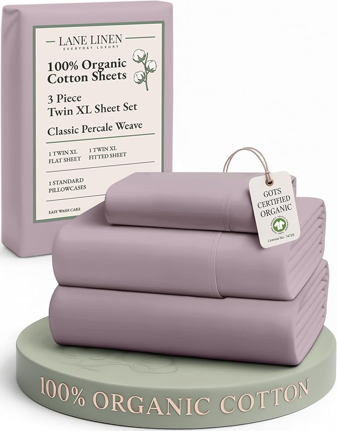 LANE LINEN 100% Organic Cotton Eco Friendly Extra Large Twin Sheets by LaneLinen