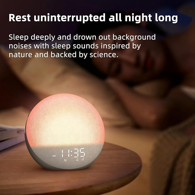 Sunrise Alarm Clock White Noise Machine: Natural Wake Up Light - Image 6