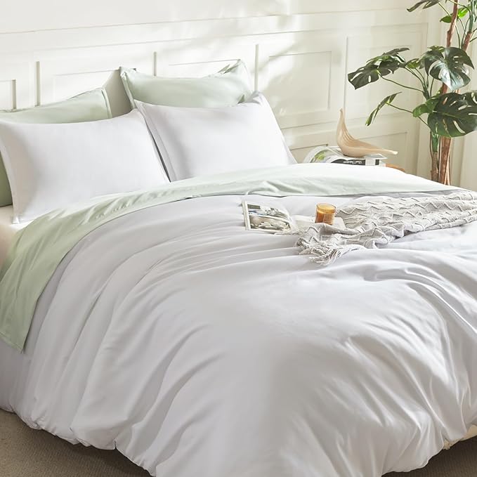 Litanika White Comforters Oversized Queen Size, 3 Pieces Lightweight Solid - Image 5