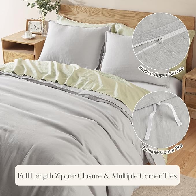 DAPU 100% Linen Duvet Cover Set - Image 4
