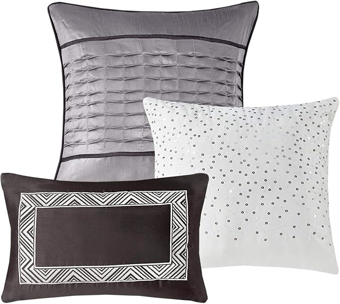 Madison Park King Quilt Set Lustrous Jacquard & Glitter Accent Coverlet Set - Image 17