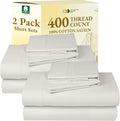 California Design Den 2-Pack 100% Cotton Sheet Sets King Size 400 Thread Count by CaliforniaDesignDen