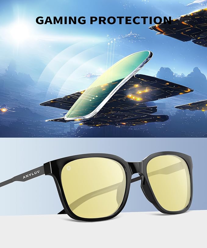 ANYLUV Blue Light Glasses for Men, Lightweight Computer Gaming Glasses - Image 4