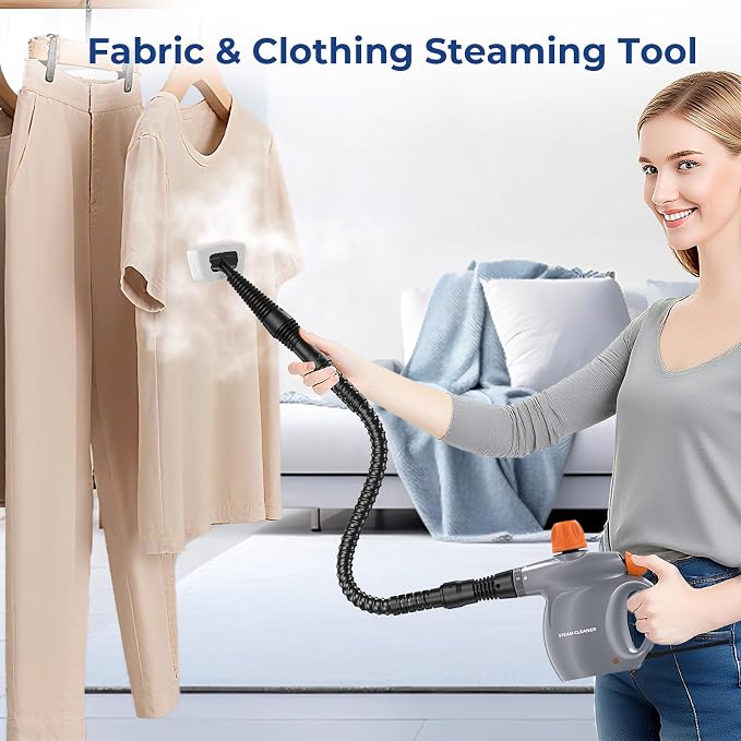 Steam Cleaner, Pressurized Handheld 13pcs Multi-Purpose Natural Deep Cleaning - Image 9