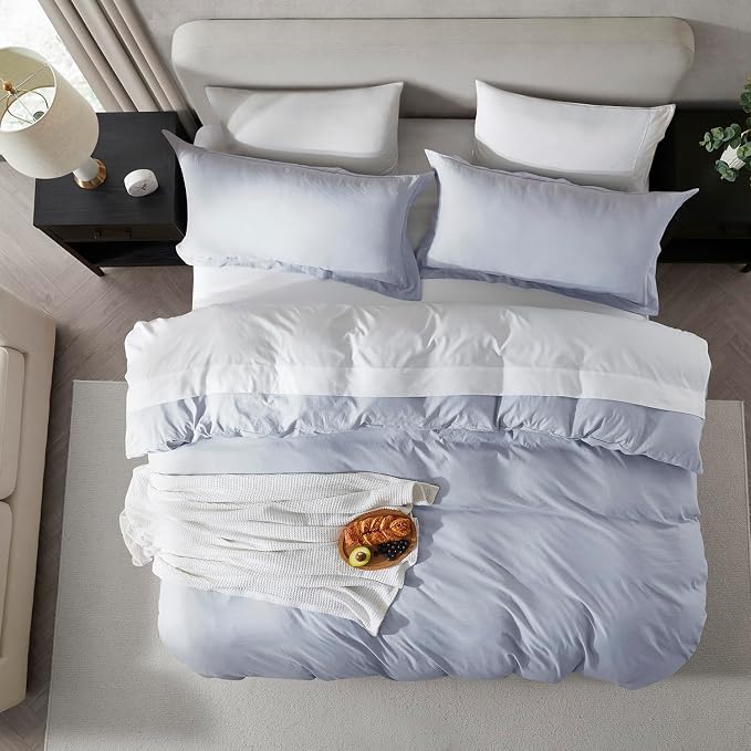 Nestl Ice Blue Duvet Cover King Size - Image 5