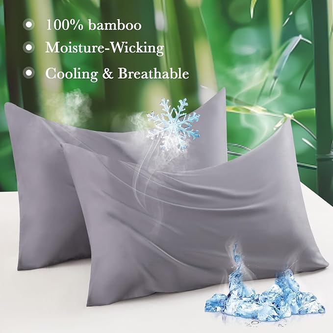Curved Pillow Case King Size, Side Sleeper Pillow Cases Cover Cooling Rayon - Image 2