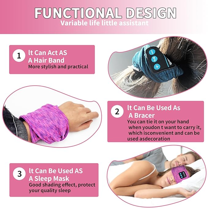 Bluetooth Headphones, Sleep Headphones Headband Wireless - Image 6