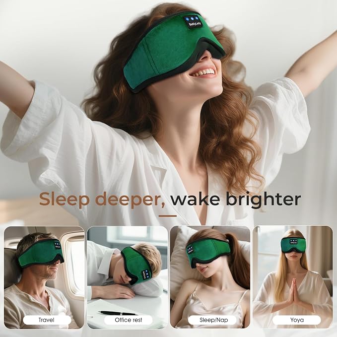 Sleep mask Headphones, 100% Blackout 3D Zero Eye Pressure Bluetooth Sleep mask - Image 7