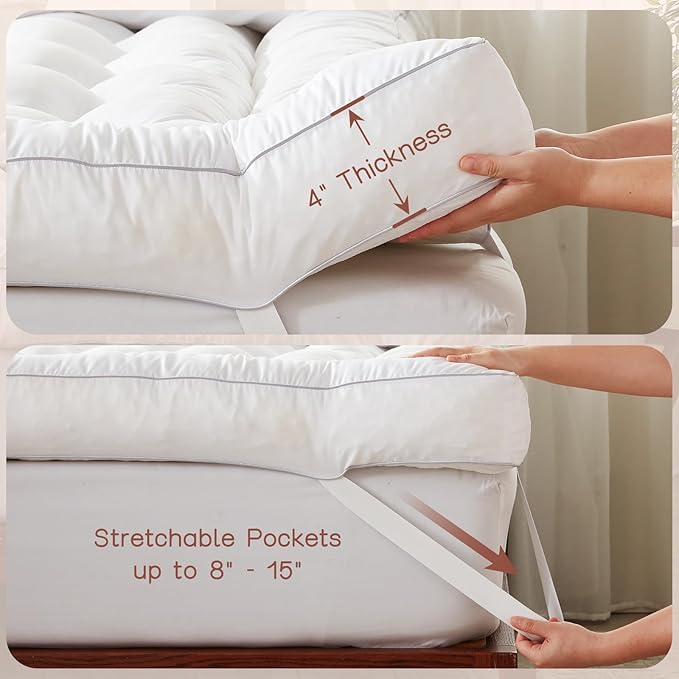 Decroom 4 Inch Mattress Topper King - Image 5