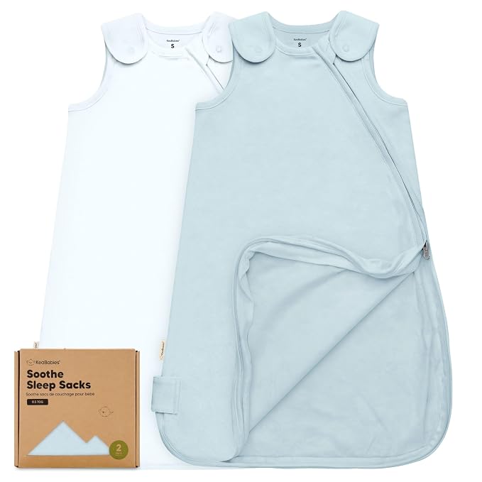 2-Pack Organic Baby Sleep Sacks, 100% Cotton by KeaBabies