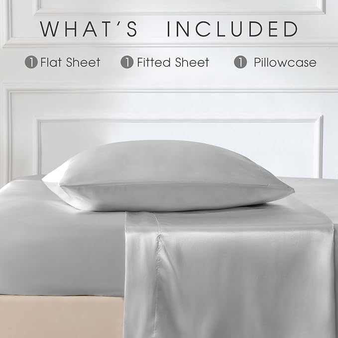 FreshCulture Satin Sheets Twin XL Bed Set - Image 3