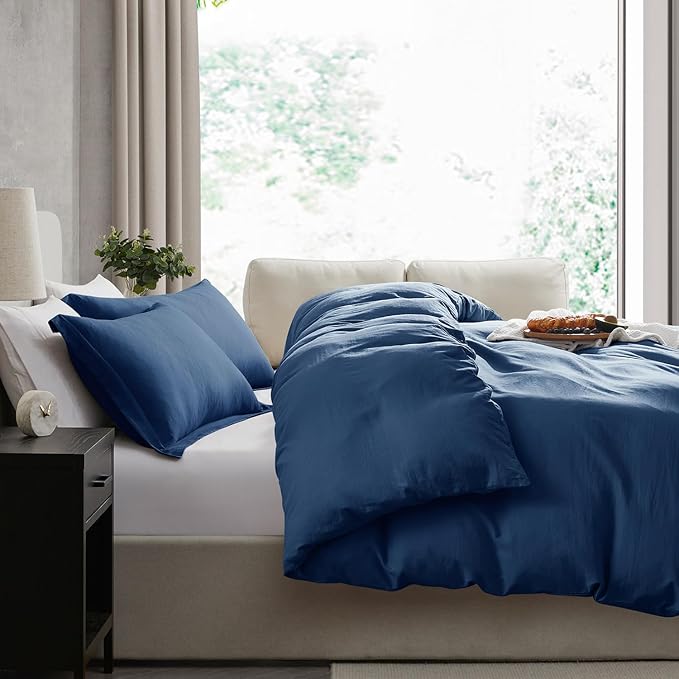 Nestl Navy Blue Duvet Cover Queen Size - Image 7