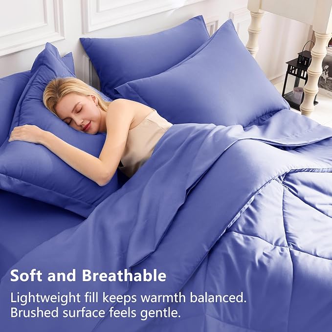 CozyLux Queen Comforter Set Very Peri - Image 3