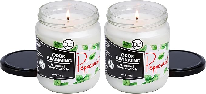 Peppermint Two Pack Odor Eliminating Highly Fragranced Candle - Image 2