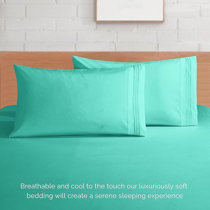 Elegant Comfort Luxurious 1500 Premium Hotel Quality Microfiber 4-Piece Sheet - Image 7