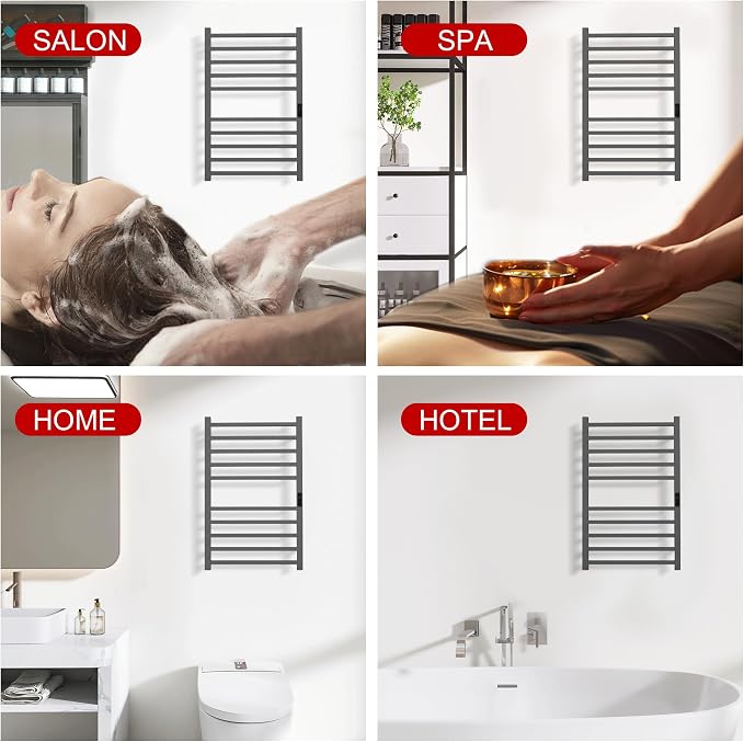Heated Towel Racks for Bathroom, Wall Mounted Electric Towel Warmer Racks - Image 6