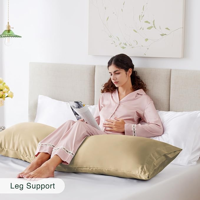 Love's cabin Satin Body Pillowcase 20x54, Cooling Pillow Cover - Image 5