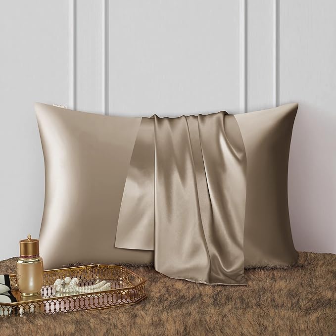 DISANGNI Silk Set: 22 Momme 100% Natural Mulberry Silk Pillow Case & Eye Mask - Image 4