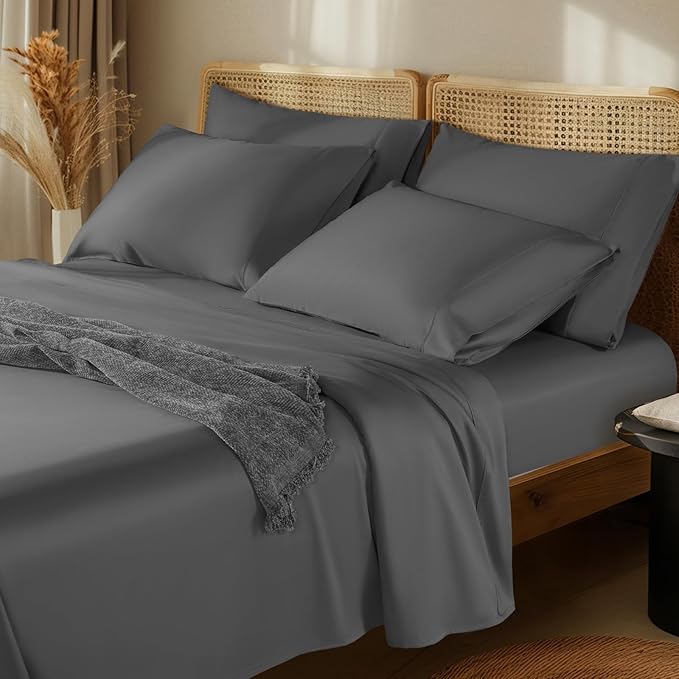 LBRO2M 1000 Thread Count 100% Egyptian Cotton Sheets Set 6 Piece Sets by LBRO2MBedding
