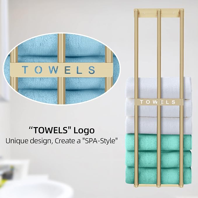Bathroom Towel Storage, Bethom Wall Towel Rack - Image 3