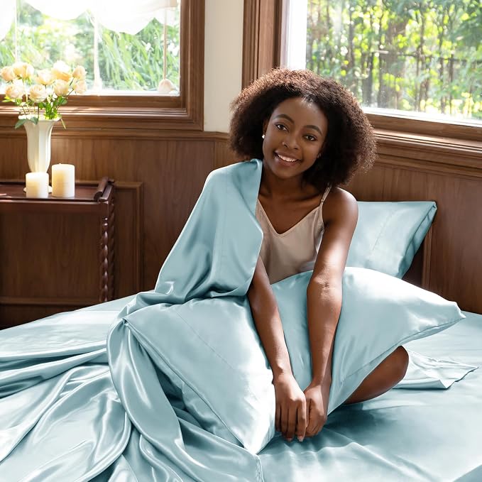 CozyLux Satin Sheets King Size Sheet Set - Image 5