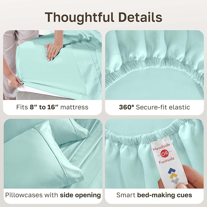 California Design Den Soft 100% Cotton Bed Sheets Full Size Set, 400 Thread - Image 6