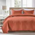 FLYMME Queen Quilt Bedding Set Burnt Orange Lightweight Bedspreads Full Size by FLYMME