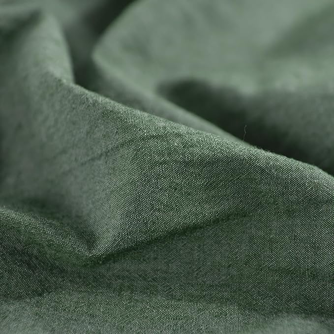 NEXHOME PRO Duvet Cover Twin 100% Washed Cotton, Organic Natural Linen Like - Image 9