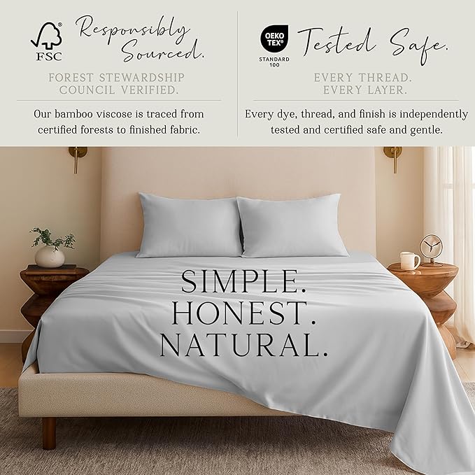 Karissa Mae Cooling Bamboo Viscose Standard Size Pillowcase Set | 100% - Image 4