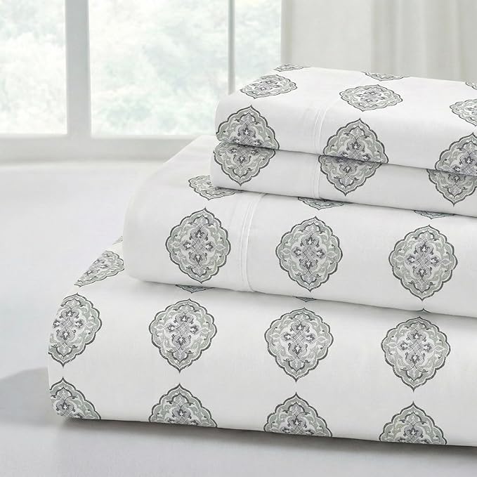 Modern Threads Printed 3-Piece Extra Soft Bedding Sheets & Pillowcase Set by ModernThreads