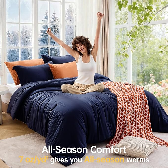 MUXHOMO Oversized Queen Comforter Sets, All Season Ultra Soft Down Alternative - Image 4