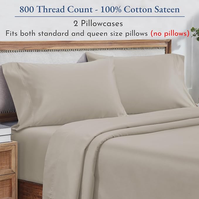California Design Den Pillow Cases Standard Size Set of 2-800 Thread Count - Image 4