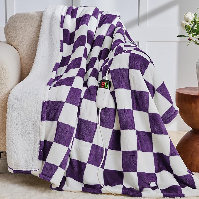 Heated Electric Blanket Throw, 50X60 Heating Blanket by OCTROT