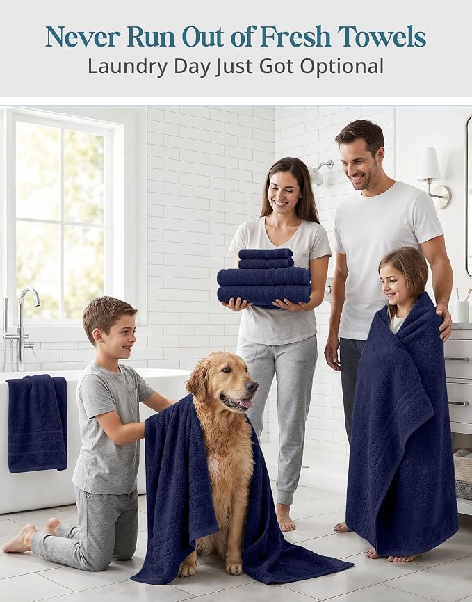 Casa Platino Luxury Cotton Bath Towel Set - Image 4