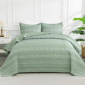 Andency Sage Green California King Quilt Set, 3 Pieces Boho Lightweight Soft by Andency