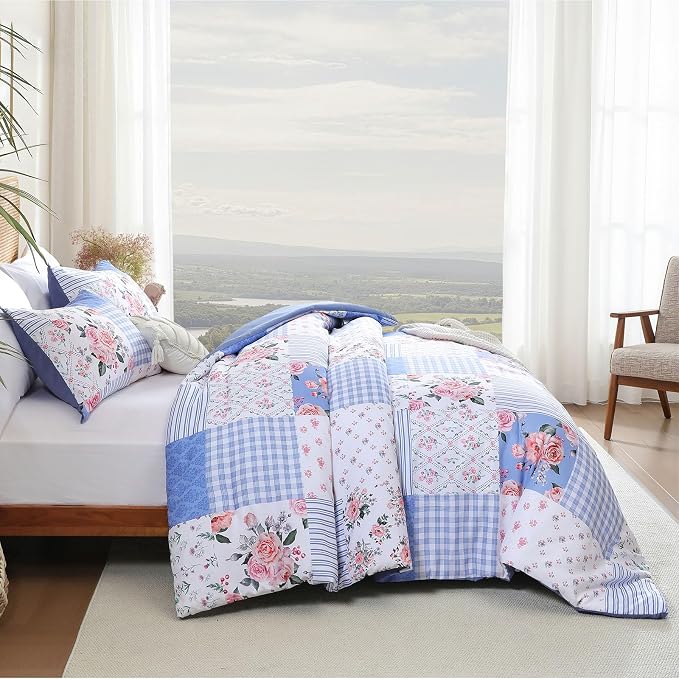 YIKUSH comforters Set Floral Comforter Bedding Set Set Comforter Year-Round All - Image 5