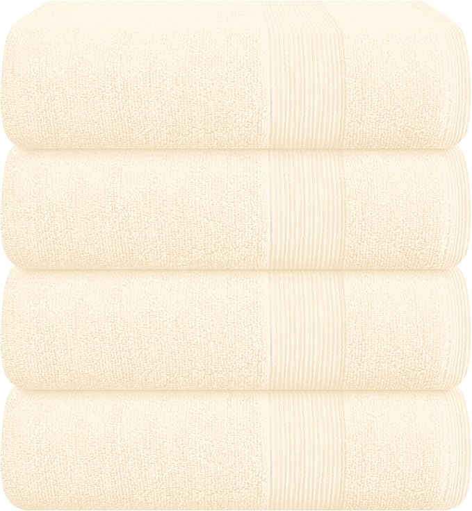 Belizzi Home 4 Pack Bath Towel Set 27x54, 100% Ring Spun Cotton, Ultra Soft by Unknown